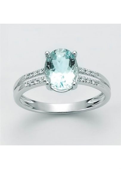 Anello Donna Miluna LID3371 Acquamarina Oro bianco